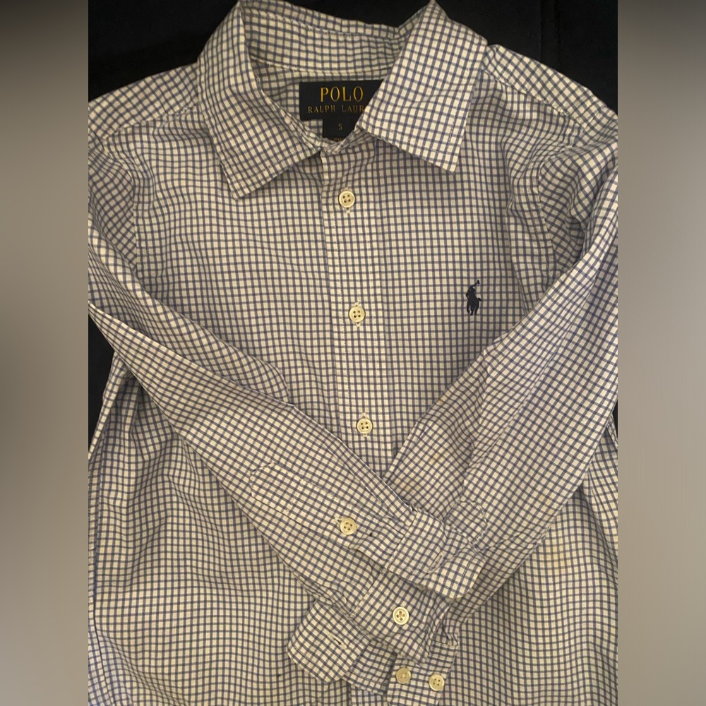 Boys Ralph Lauren Button Down Checkered Shirt